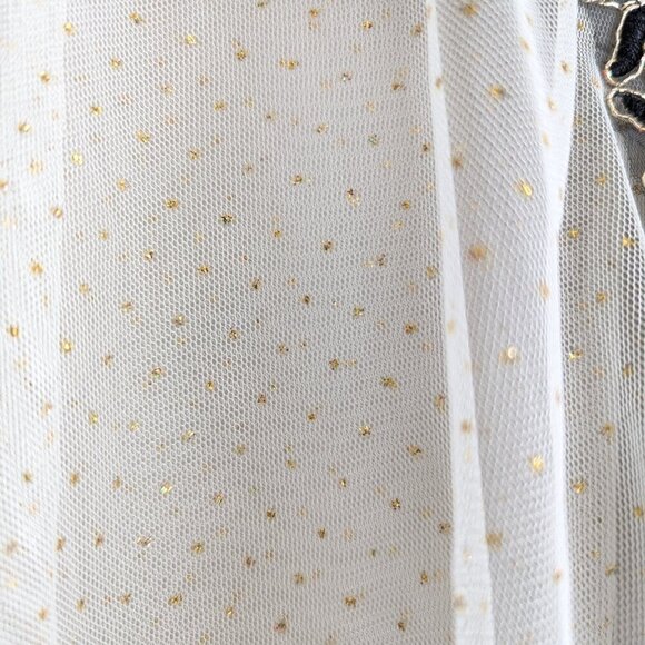 Unbranded 3D applique floral sheer mesh polka dot cape - Picture 8 of 8